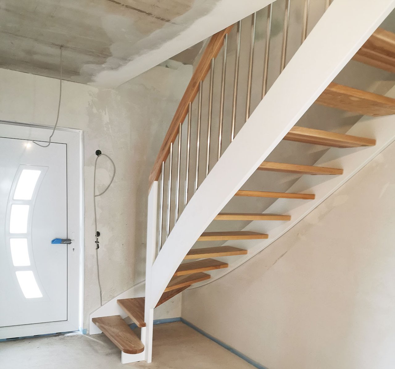 Kragstuffentreppen als gerade Treppe